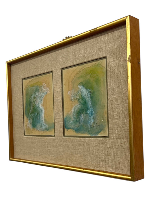 Framed Abstract "Musician Series" by Lorraine Cohn, Signed Artwork