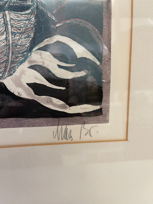 Mid-Century Modern Nautical Silkscreen Print, Signed and Numbered, circa 1950s - Edition 3/100