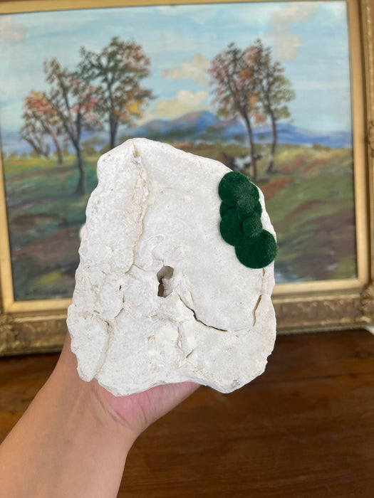 Vintage Plaster Nude Female Figurative Sculpture on Rock Formation - Mid-20th Century Classical Style