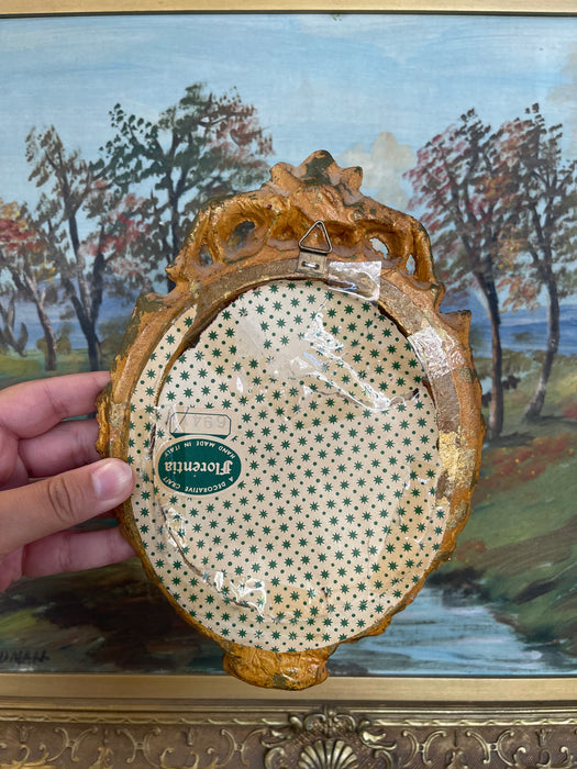 Vintage Italian Florentia Possibly Giltwood Rococo Style Wall Mirror, Hand Made in Italy