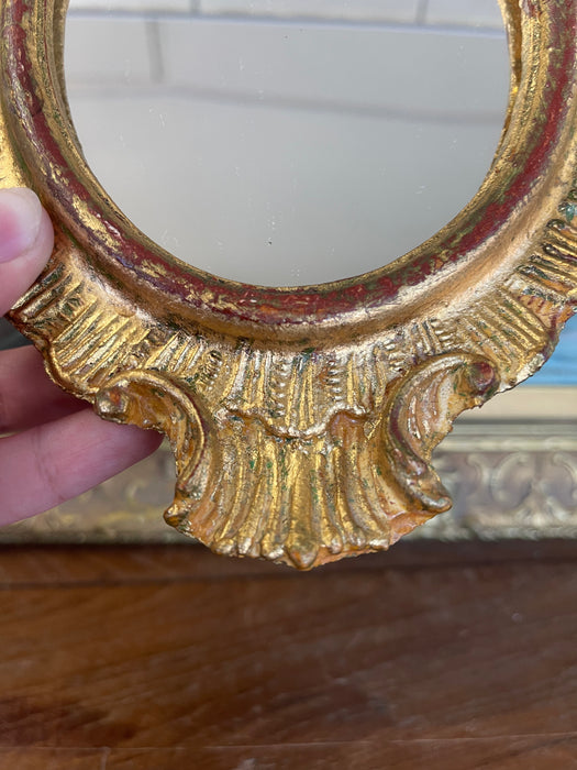 Vintage Italian Florentia Possibly Giltwood Rococo Style Wall Mirror, Hand Made in Italy