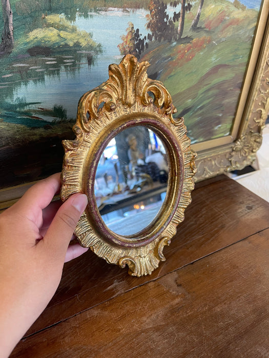 Vintage Italian Florentia Possibly Giltwood Rococo Style Wall Mirror, Hand Made in Italy