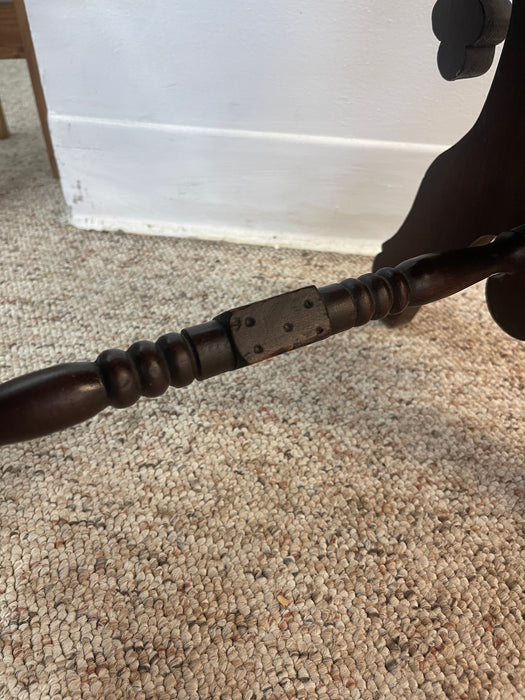 Likely Antique Eastlake Style Decorative Wooden Bench with Hidden Storage Compartment and Ornate Base