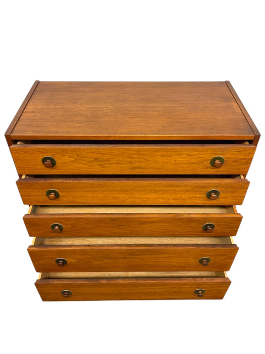 Vintage Mid Century Modern 5 Drawer Dresser Attributed to John Van Koert for Drexel