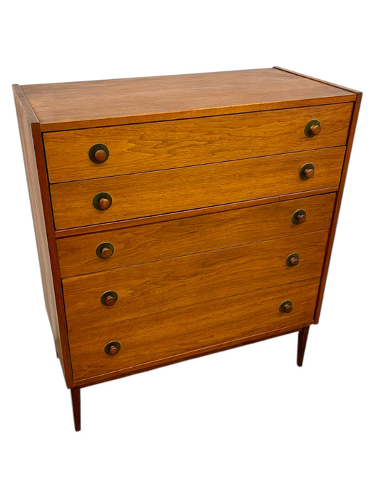 Vintage Mid Century Modern 5 Drawer Dresser Attributed to John Van Koert for Drexel