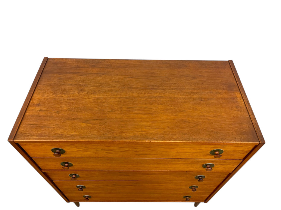 Vintage Mid Century Modern 5 Drawer Dresser Attributed to John Van Koert for Drexel