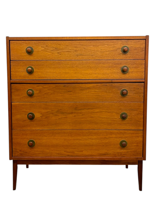 vintage 5 drawer dresser Vintage Mid Century Modern 5 Drawer Dresser Attributed to John Van Koert  for Drexel
