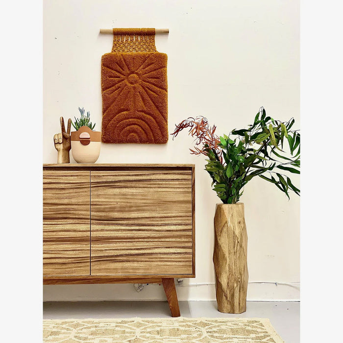 Mid Century Modern Style Credenza 3 Door TV Cabinet