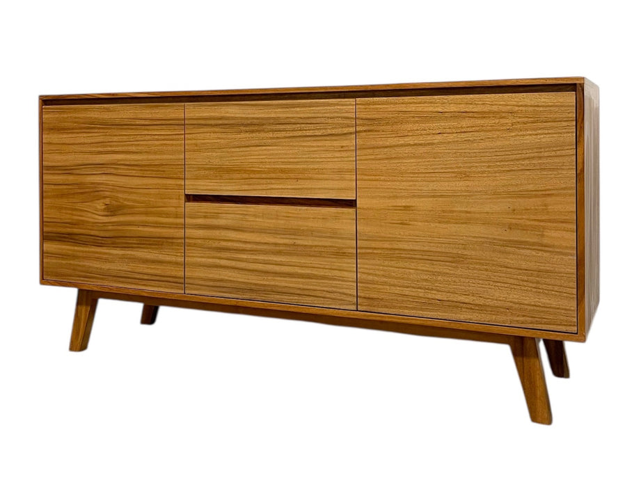 Mid Century Modern Style Credenza 2 Door 2 Drawer TV Cabinet