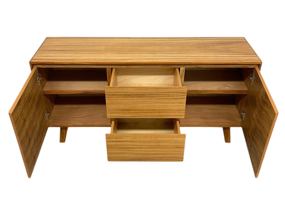 Mid Century Modern Style Credenza 2 Door 2 Drawer TV Cabinet