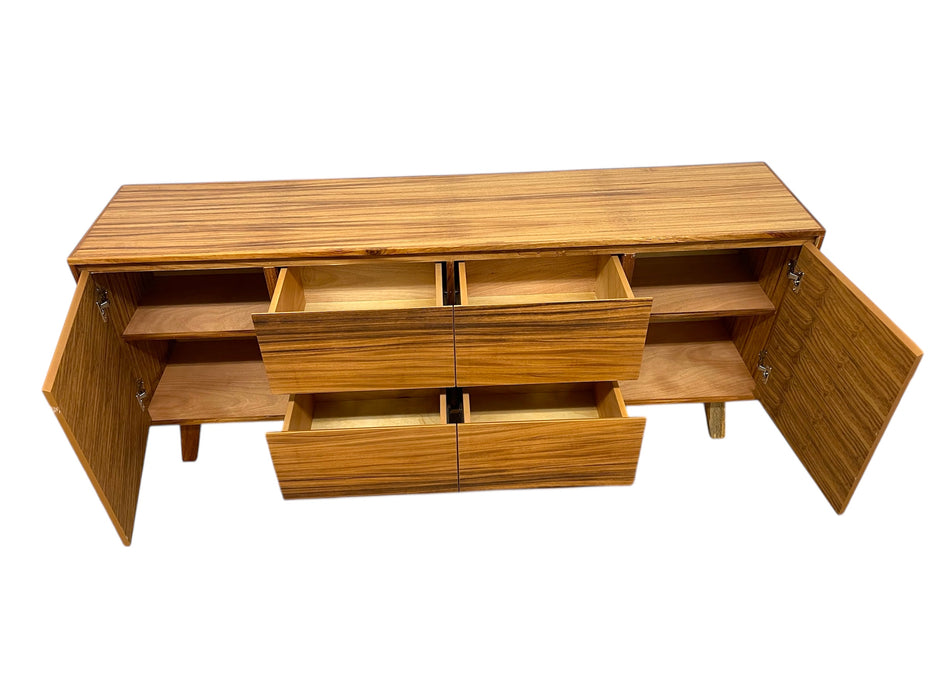 Mid Century Modern Style Credenza 2 Door 4 Drawer TV Cabinet