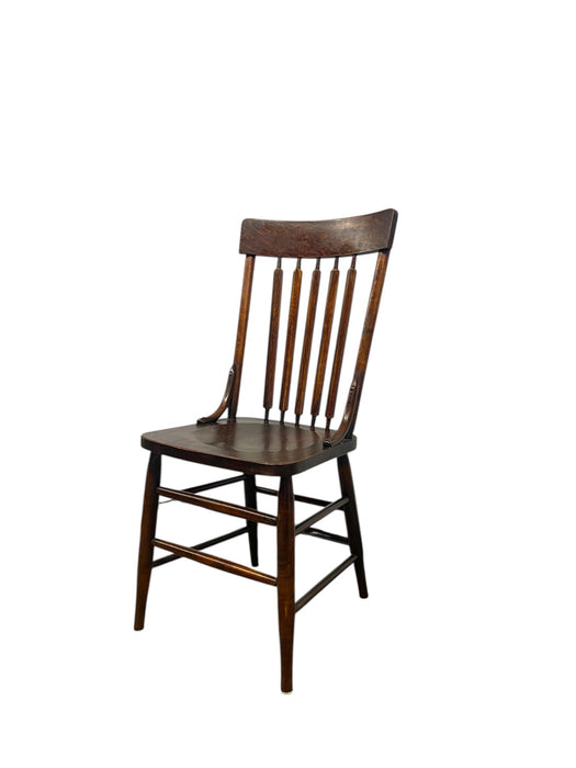 Antique Arts and Crafts Style Windsor Side Chair Cattail Spindle Back
Tapered Legs