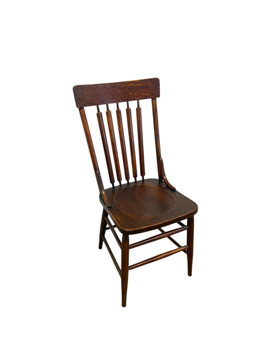 Antique Arts and Crafts Style Windsor Side Chair Cattail Spindle Back
Tapered Legs