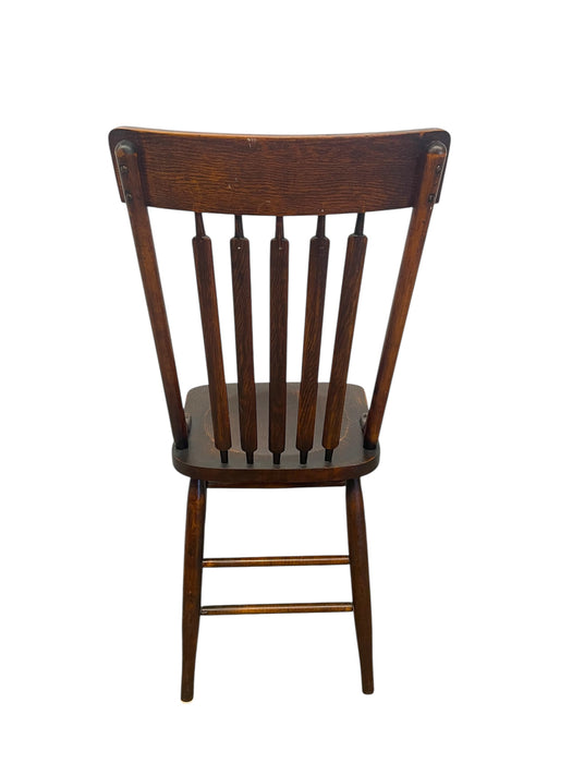 Antique Arts and Crafts Style Windsor Side Chair Cattail Spindle Back
Tapered Legs