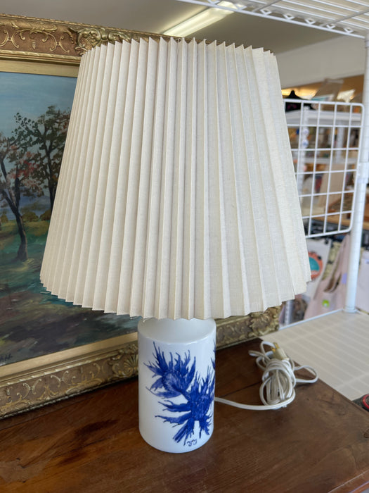 Mid-Century Hand-Painted Thistle Lamp Royal Copenhagen Aluminia, Denmark
