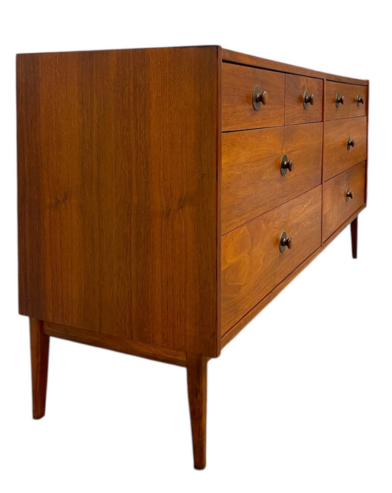 Mid-Century Modern Dresser Attributed to John Van Koert for Drexel - 8-Drawer Lowboy
