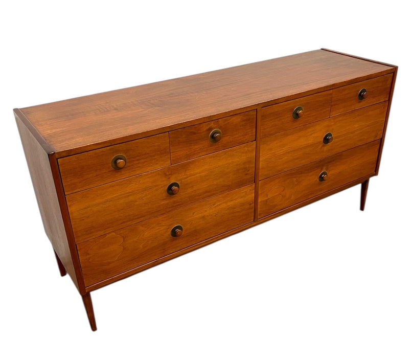 Mid-Century Modern Dresser Attributed to John Van Koert for Drexel - 8-Drawer Lowboy
