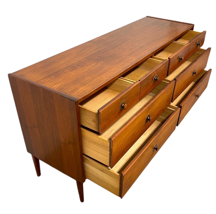 Mid-Century Modern Dresser Attributed to John Van Koert for Drexel - 8-Drawer Lowboy