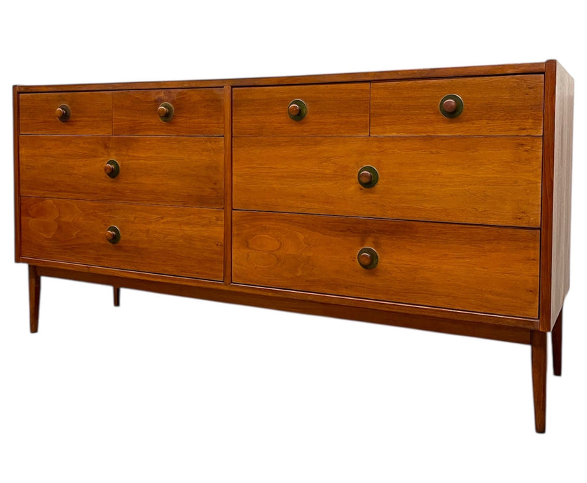 Mid-Century Modern Dresser Attributed to John Van Koert for Drexel - 8-Drawer Lowboy