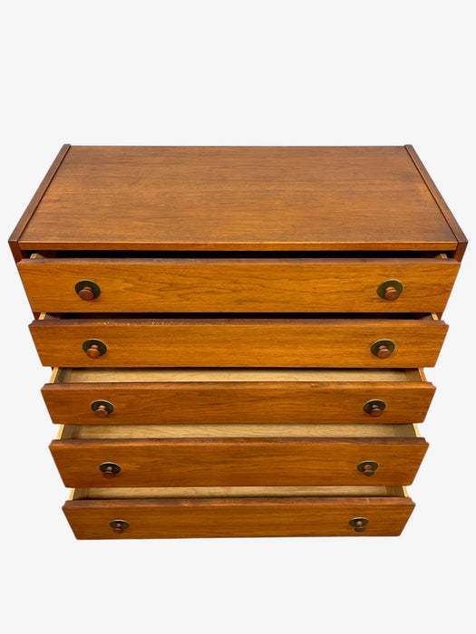 Mid-Century Modern Matching Dresser Set Attributed to John Van Koert for Drexel - 5-Drawer Highboy + 8-Drawer Lowboy