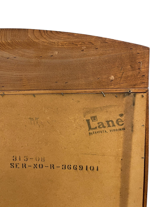 Mid-Century Modern Wall Mirror by Lane Furniture with Ribbed Crest