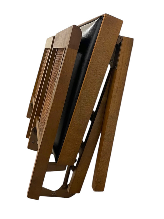 Mid-Century Modern Folding Chairs by Leg-O-Matic, Set of 2 with Cane Backs