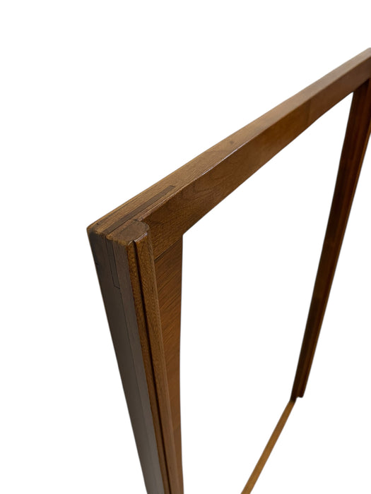 Mid-Century Modern Framed Wall Mirror with Sculpted Wood Frame
