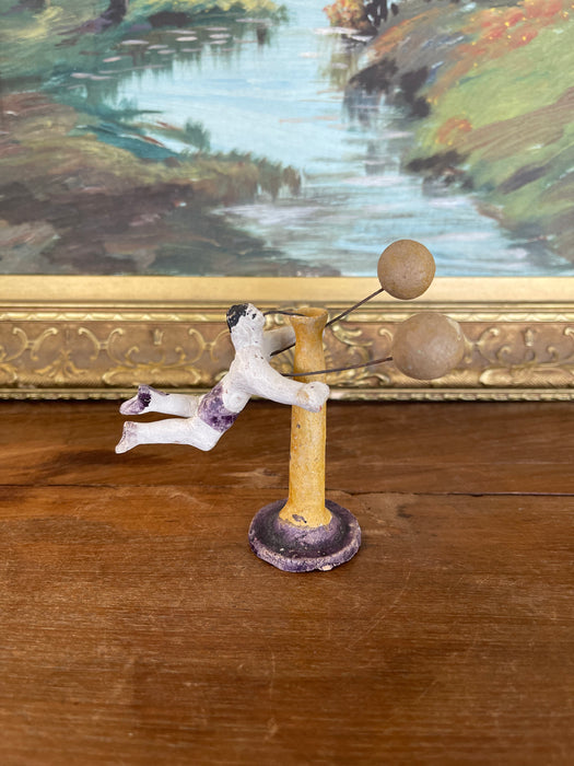 Antique Strongman Acrobat Toy with Balancing Weights, Late 19th Century