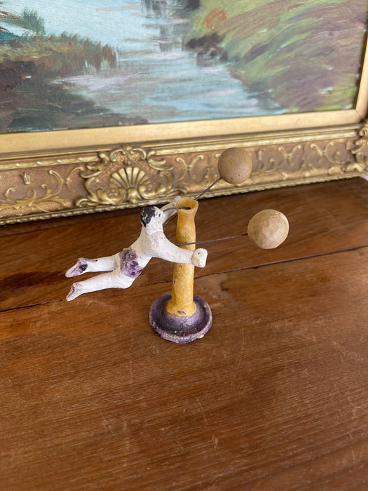 Antique Strongman Acrobat Toy with Balancing Weights, Late 19th Century