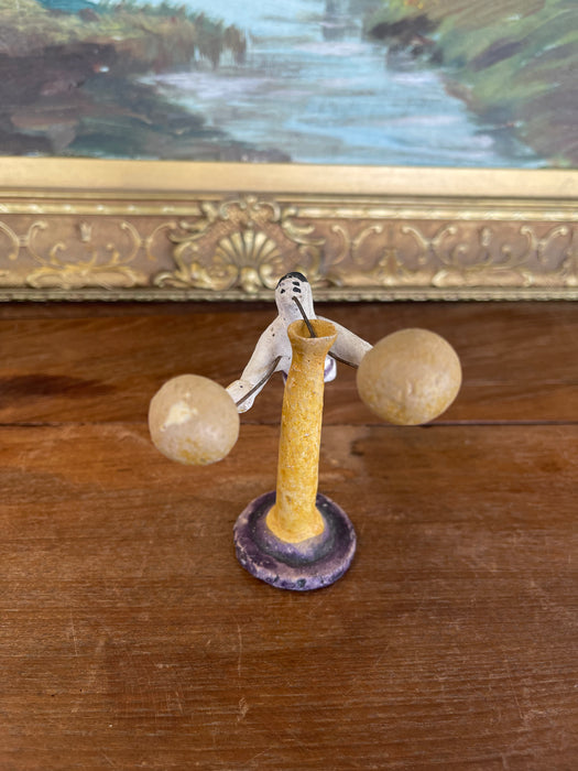 Antique Strongman Acrobat Toy with Balancing Weights, Late 19th Century