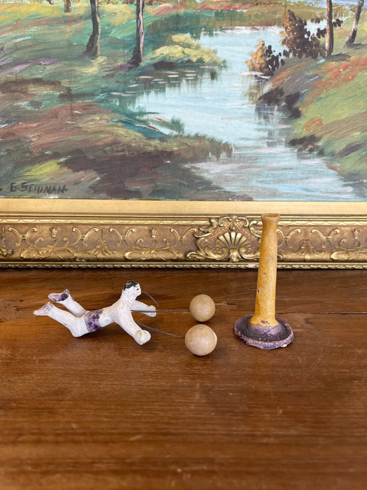 Antique Strongman Acrobat Toy with Balancing Weights, Late 19th Century