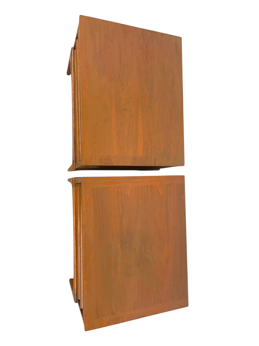 Pair of Mid-Century Modern Walnut End Tables by Lane Furniture Rhythm Collection