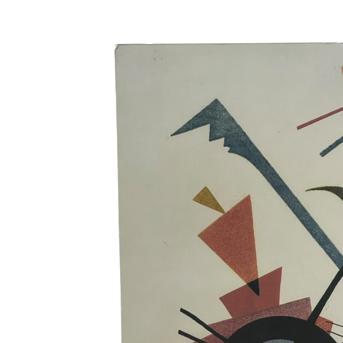 Vintage Abstract Geometric Composition Print After Wassily Kandinsky, Signed and Numbered.