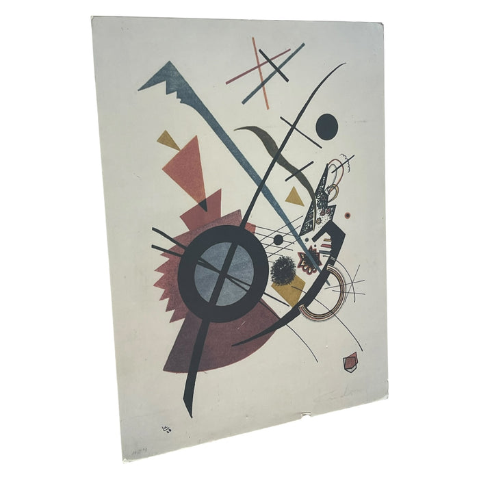 Vintage Abstract Geometric Composition Print After Wassily Kandinsky, Signed and Numbered.