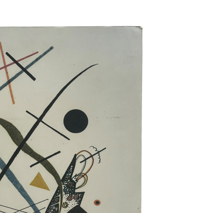 Vintage Abstract Geometric Composition Print After Wassily Kandinsky, Signed and Numbered.