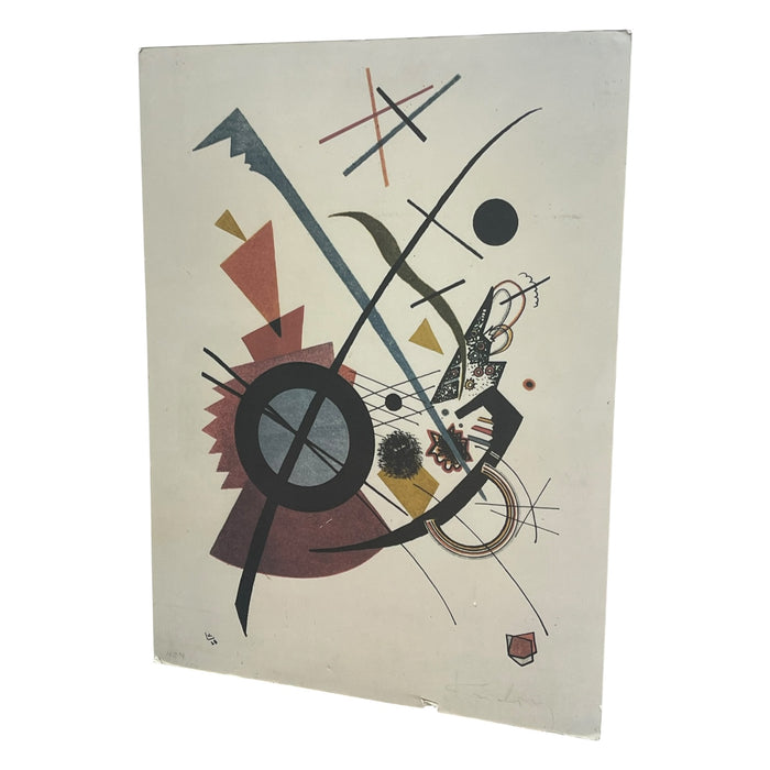 Vintage Abstract Geometric Composition Print After Wassily Kandinsky, Signed and Numbered.