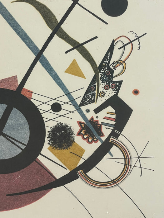 Vintage Abstract Geometric Composition Print After Wassily Kandinsky, Signed and Numbered.