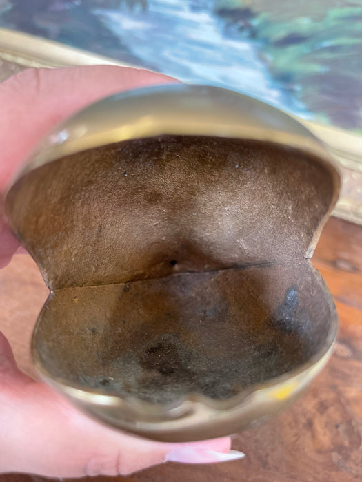 Mid-20th Century Solid Brass Toned Whale-Shaped Novelty Ashtray or Trinket Holder