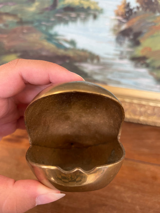 Mid-20th Century Solid Brass Toned Whale-Shaped Novelty Ashtray or Trinket Holder