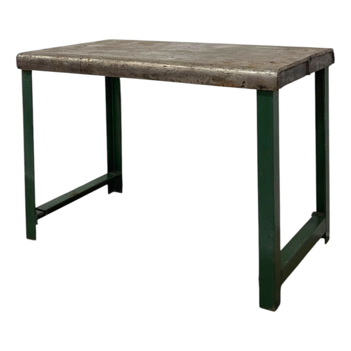 Vintage Heavy Duty Industrial Steel Workbench Table with Painted Legs.(Available by online purchase only).