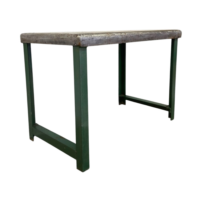 Vintage Heavy Duty Industrial Steel Workbench Table with Painted Legs.(Available by online purchase only).