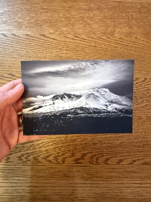 Mt Saint Helens B/W 6 x 4 Postcard