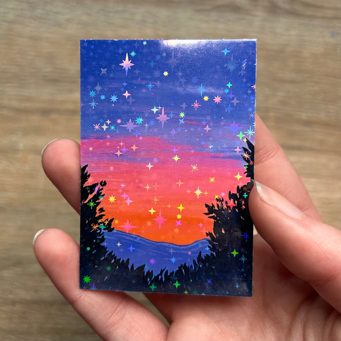 Holographic Sunset Sticker