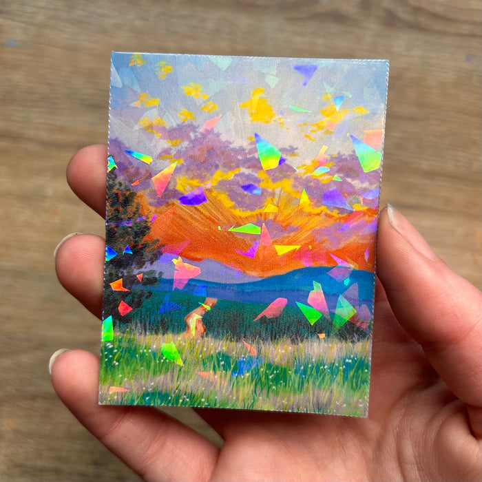 Holographic Sunset Sticker