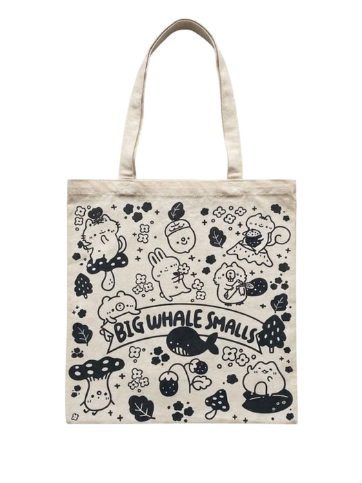Big Whale Smalls Organic Cotton Tote Bag (16 inch x 16 inch)