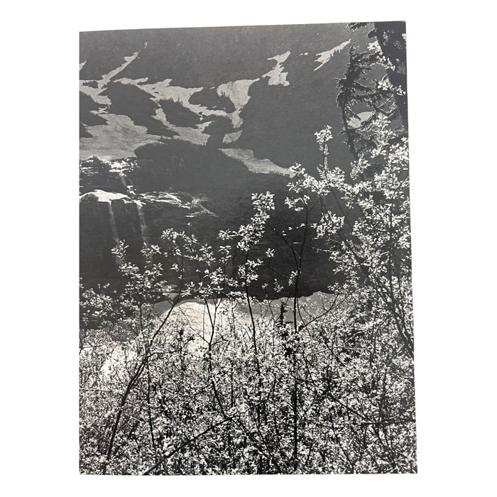Vintage Black and White Mountain Landscape Photograph – Mounted Fine Art Print.