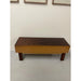 Imported Vintage Danish Modern Rosewood Low Console Coffee Table With Wood Inlay.