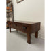 Imported Vintage Danish Modern Rosewood Low Console Coffee Table With Wood Inlay.
