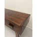 Imported Vintage Danish Modern Rosewood Low Console Coffee Table With Wood Inlay.