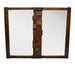 Lane Mid Century Modern Brutalist Cubist Block Rectangular Wood Frame 52” Mirror